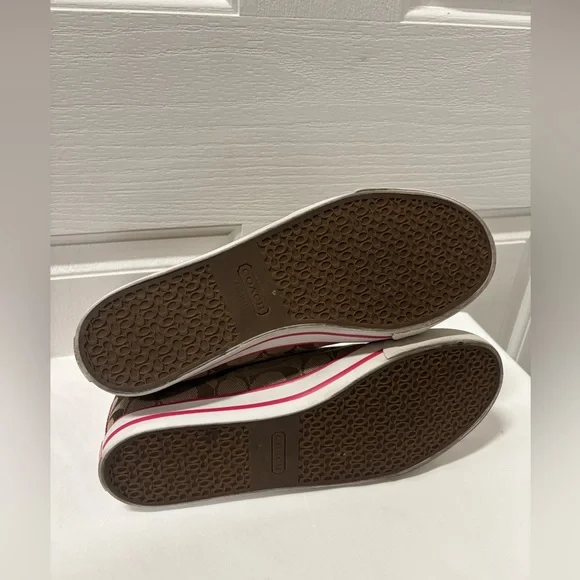 Coach Women Ankle Sneakers Signature Pattern Shoes Size 10 - Picture 6 of 16